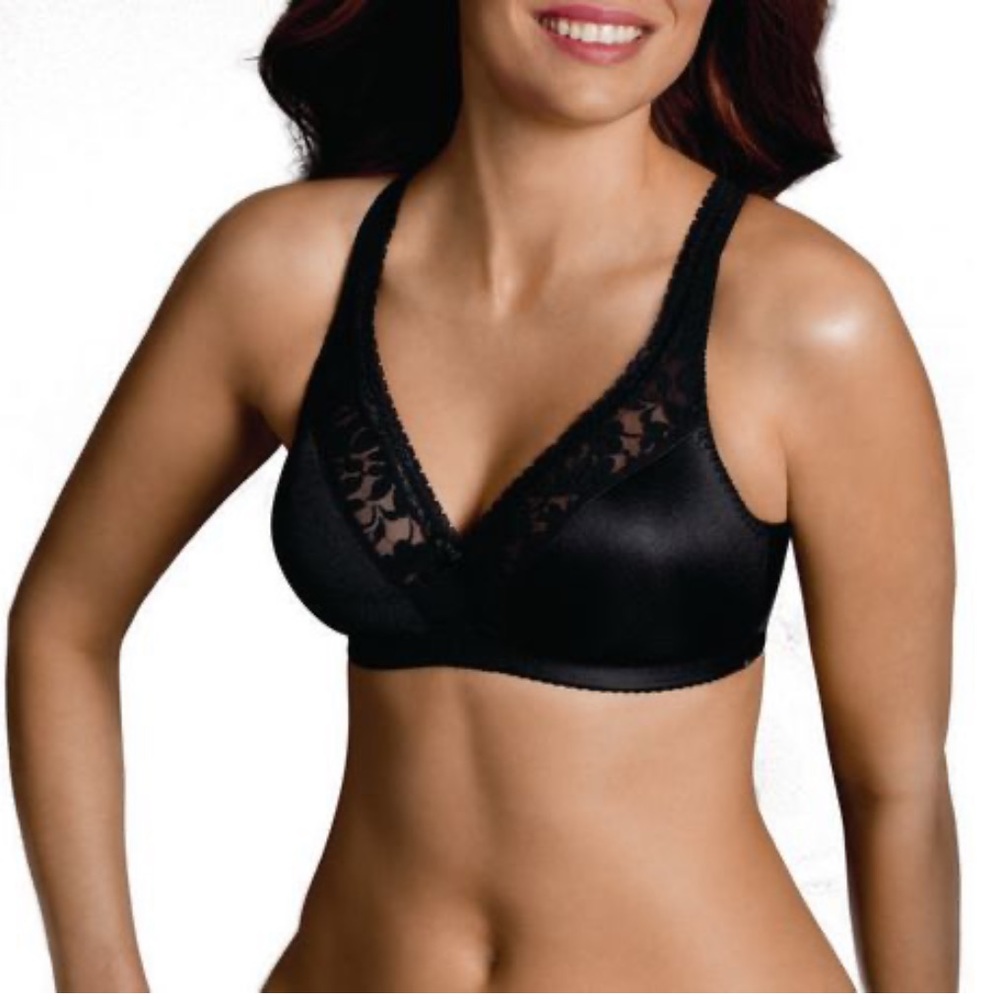 Warner’s Firm Support Wirefree Bra, Black, NWOT, Size 34C